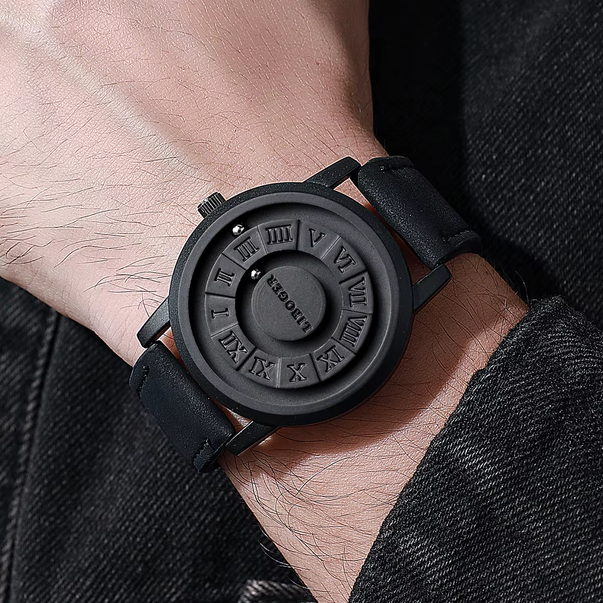 Mode Suspension magnétique hommes montres sport décontracté Roma cadran