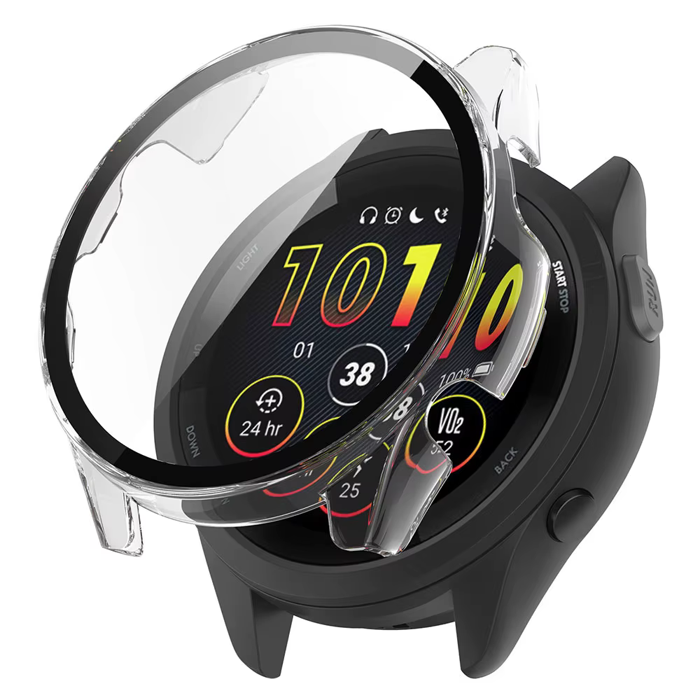 Boîtier PC + protecteur d'écran en verre pour Garmin Forerunner 165/165 Music