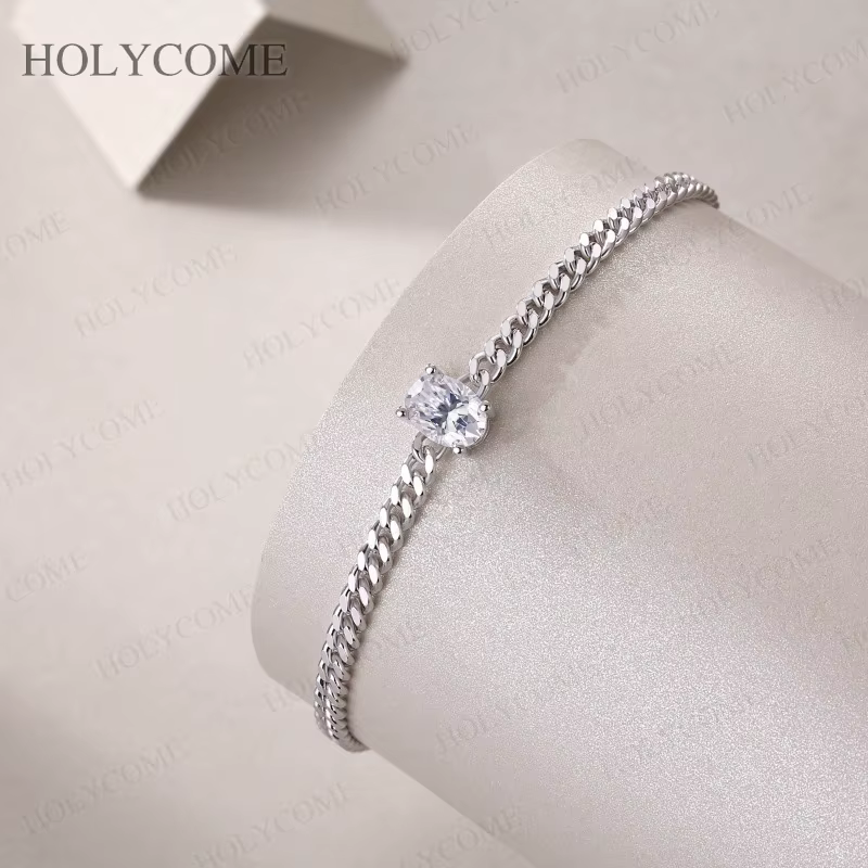Bracelet tennis en moissanite certifiée GRA, argent sterling 925, couleur D, VVS1, réglable, bracelet de luxe, cadeau d'anniversaire pour elle