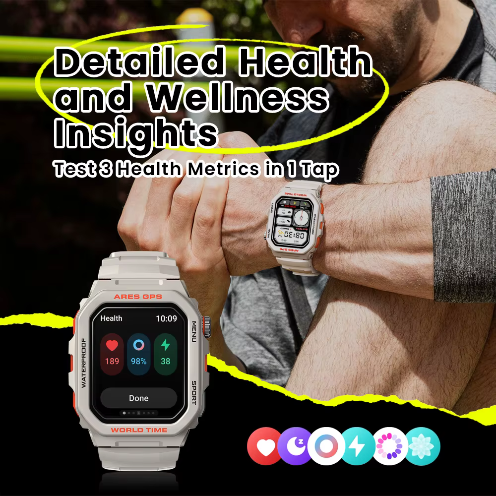 Nouveau Zeblaze Ares GPS montre intelligente intégré Alexa & GPS faire/réponse des appels téléphoniques Smartwatch