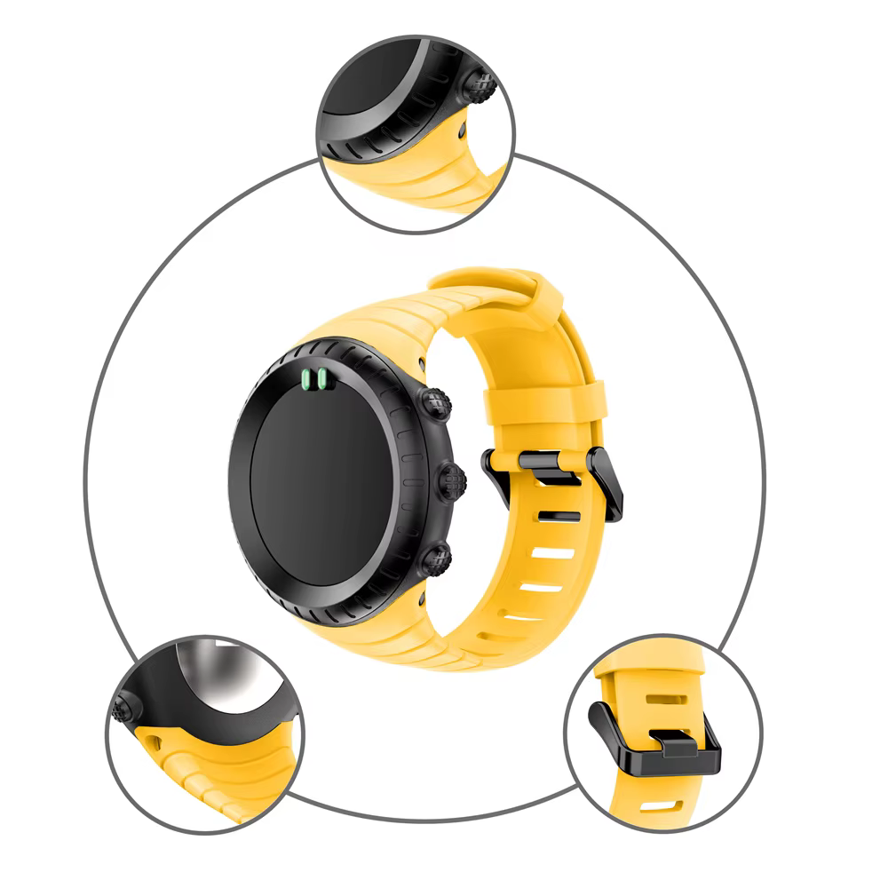 Bracelet pour bracelet de montre Suunto Core avec boucle de couleur noire bracelet en Silicone souple de haute qualité pour Suunto Core