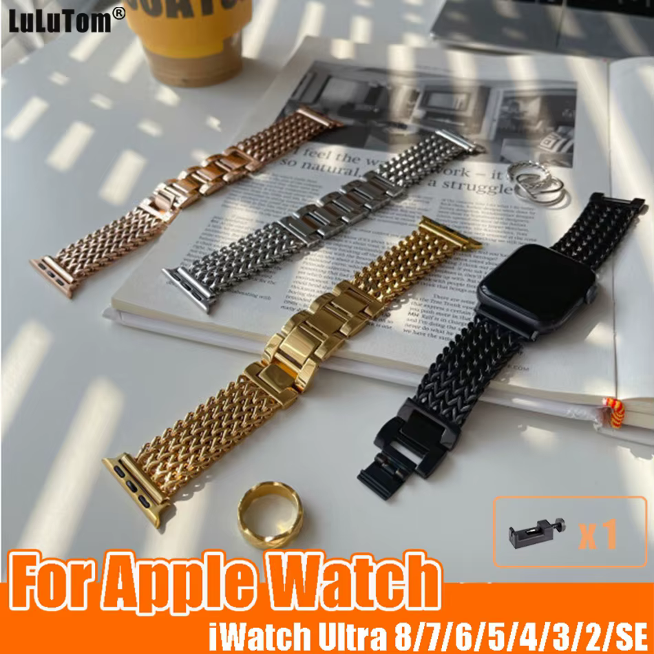 Bracelet à maillons de luxe pour Apple Watch