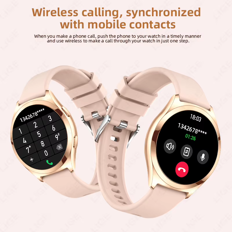 LIGE montre intelligente femmes répondre faire des appels 1.27 pouces Fitness Tracker