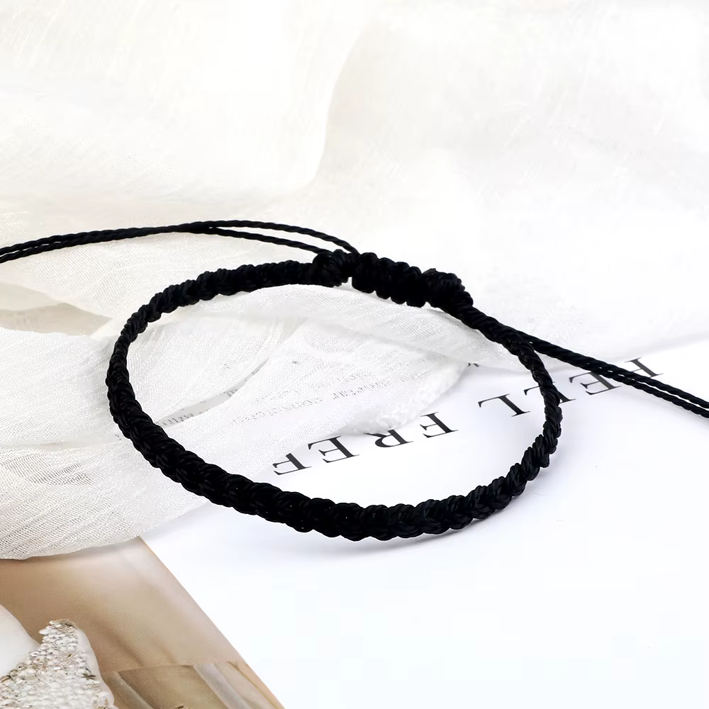 Bracelets en corde de cire tressée à la main pour femmes et hommes