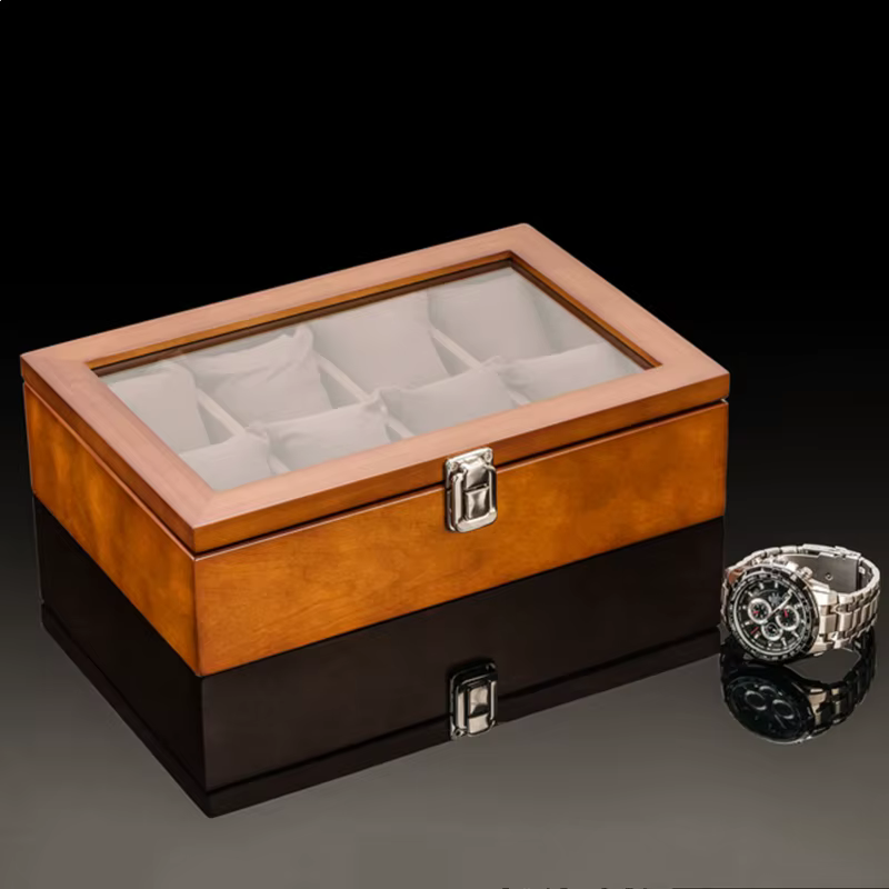2025 boîte de montre en bois boîtier de rangement
