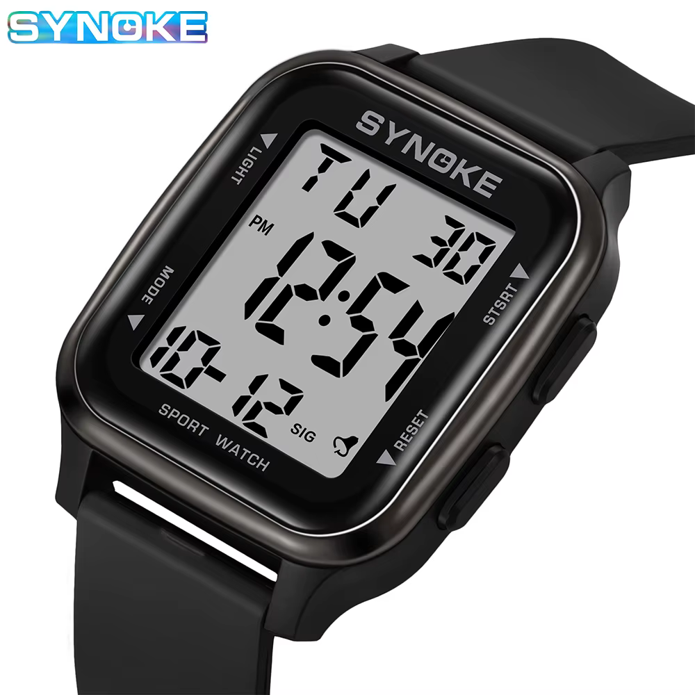 SYNOKE montre numérique militaire en plein air nouveau pour hommes mode rétro hommes montre sport étanche hommes montre multifonctionnel lumineux