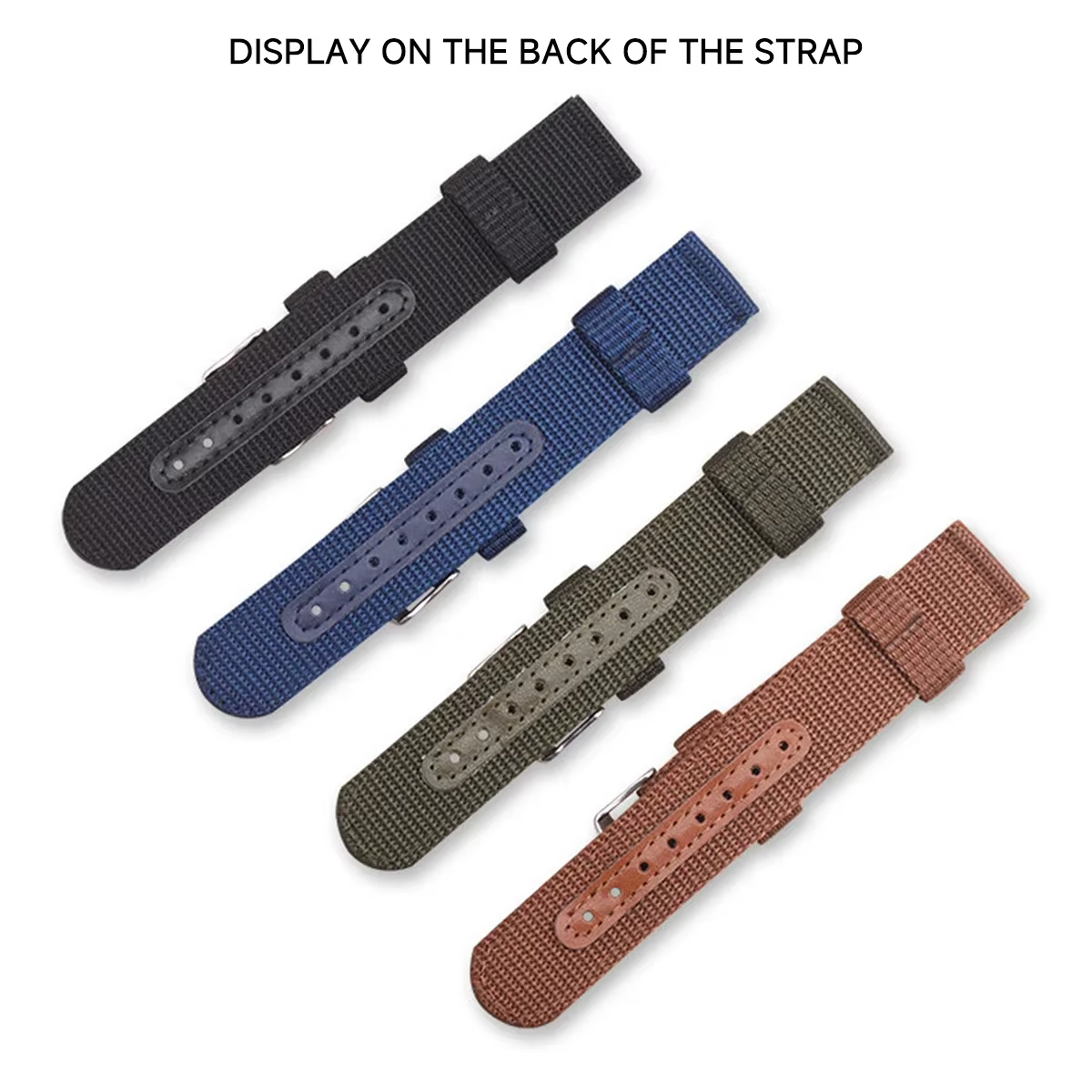 18mm 20mm 22mm 24mm Bracelet de montre en toile de Nylon tissé ceinture souple