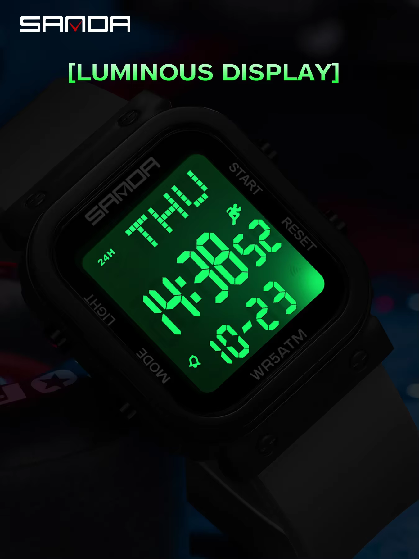 SANDA – montre numérique pour hommes