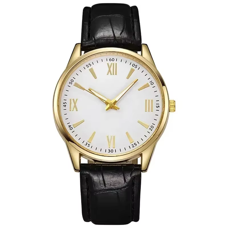 Montre de Luxe Minimaliste en Cuir Ultra Mince pour Homme