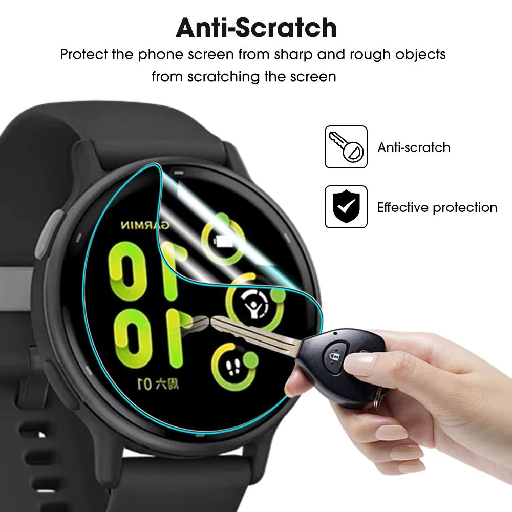 Film de protection complet souple et transparent pour montre de sport Garmin Vivoactive 5