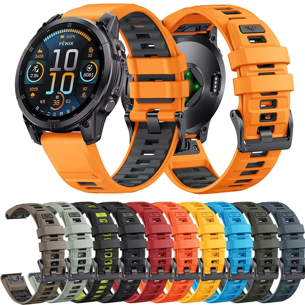 Bracelet de montre Fenix8 1:1 pour Garmin Fenix 8 47mm 51mm E 7 7X 6 6X 5 5X/Epix Pro/Enduro 3 QuickFit 22mm 26mm