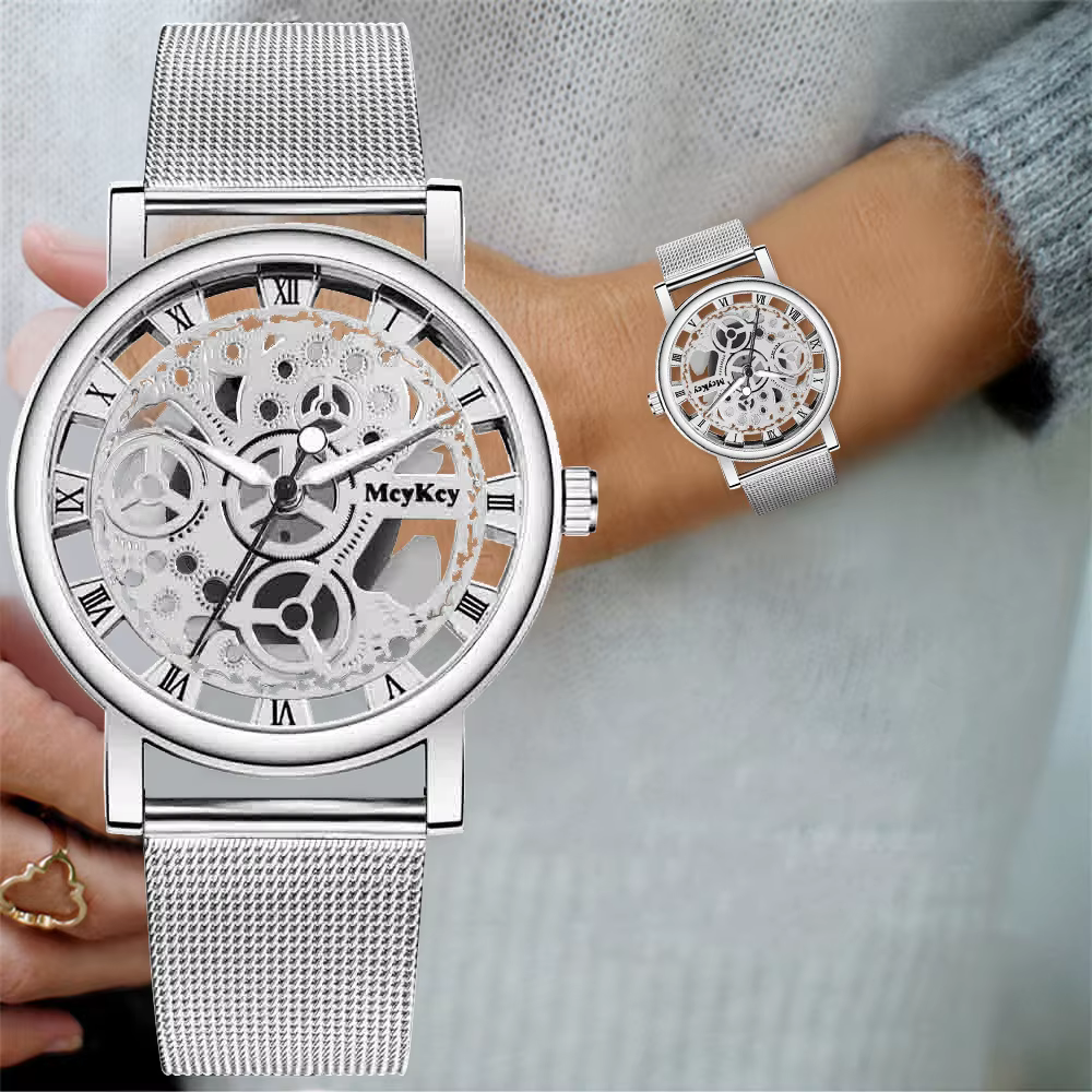 2025 nouvelle mode femmes or luxe montre à quartz décontractée maille métallique montres en acier inoxydable Relogio Feminino dames montres-bracelets