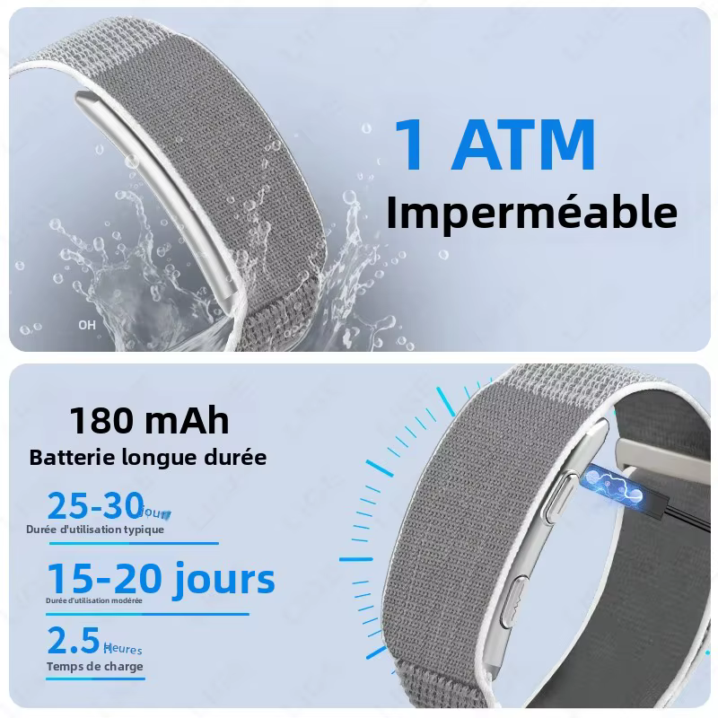 2026 ECG Bracelet intelligent fréquence cardiaque tensiomètre santé bande intelligente étanche Sport Fitness montre