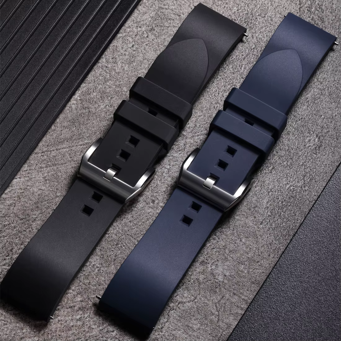 Bracelet de montre de luxe en caoutchouc naturel