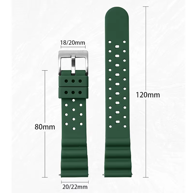 Bracelet de montre en silicone souple pour SeATM No.5