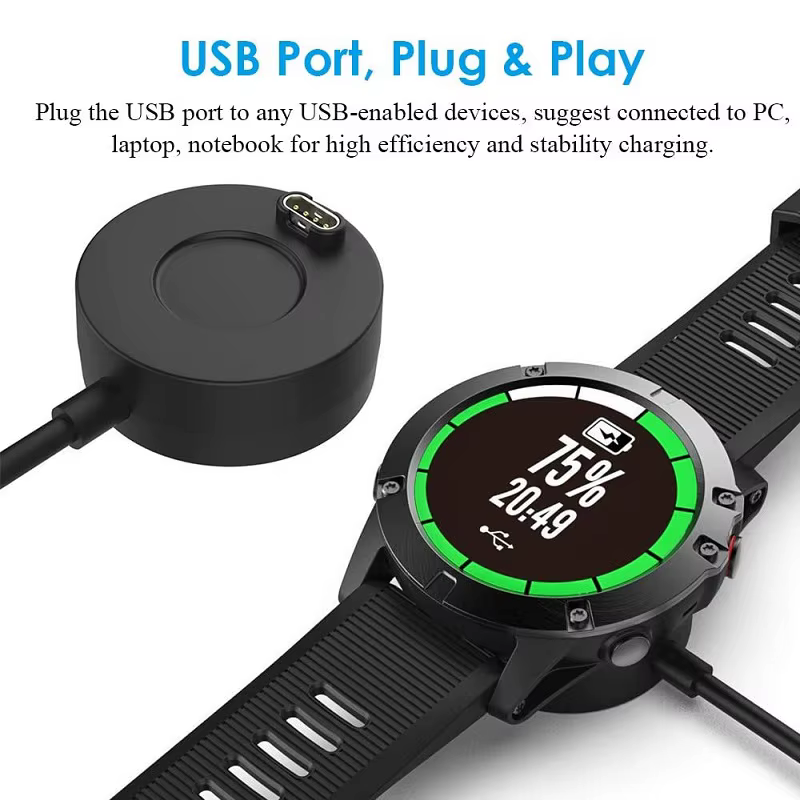Câble de chargeur pour montre connectée Garmin Forerunner 165 265 255 965 955 245 158 55 Venu 2 Plus Tactix 7 Pro Swim 2
