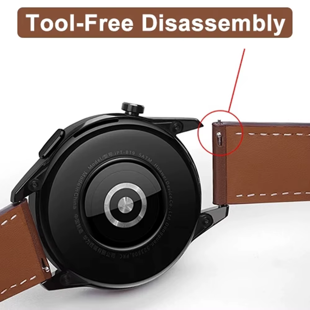 20/22mm Bracelet en cuir pour Garmin Venu 4 45mm 3 Sq2