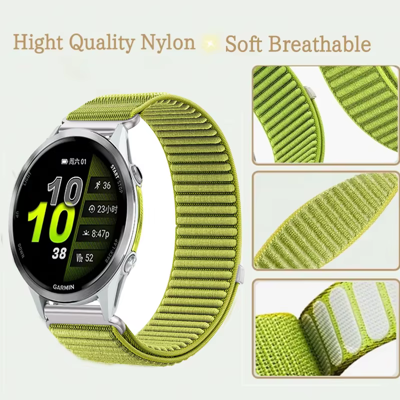 Bracelet en Nylon pour Garmin Forerunner 970 570 47/42mm 965 265 165 55 Venu 4 45/41mm