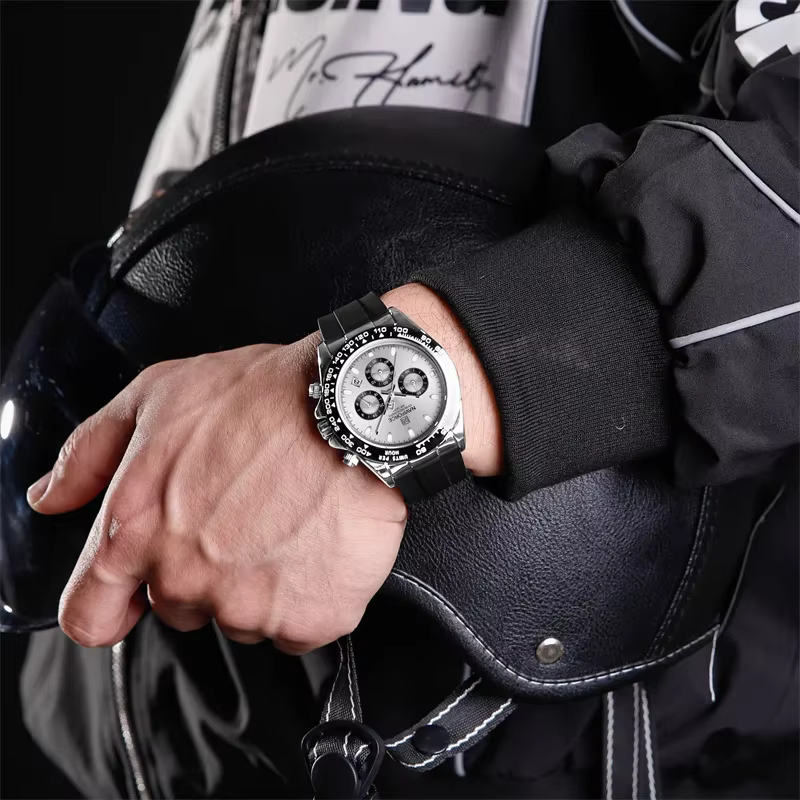 NAVIFORCE montres à la mode pour hommes bracelet en Silicone Sport décontracté chronographe lumineux montre-bracelet Relogio Masculino mâle cadeau 2025