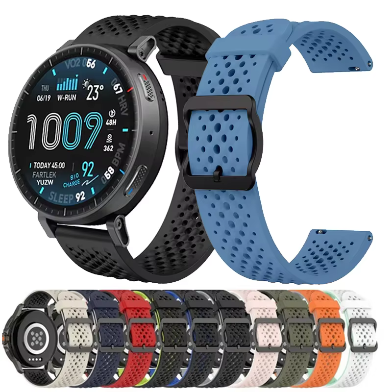 Bracelet de sport respirant 20mm 22mm pour montre Amazfit Active Max