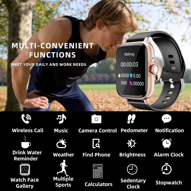 Montre intelligente, appel/cadran sans fil