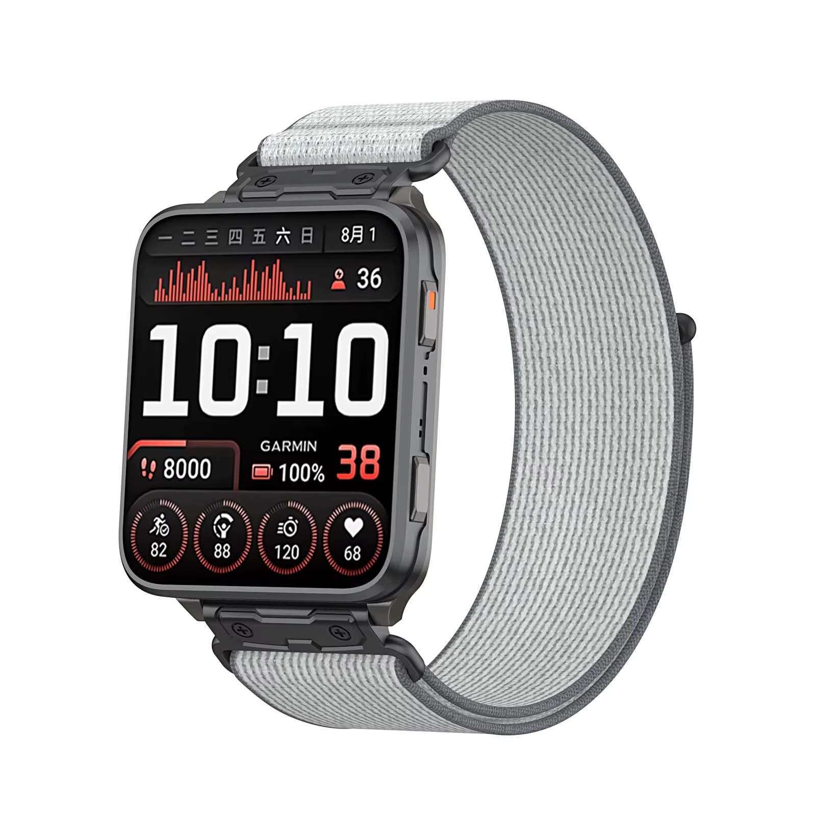 Bracelet tressé en Nylon pour Garmin Venu X1, bracelet de sport de plein air réglable, connecteur métallique pour bracelet de montre Garmin Venu X1 24mm