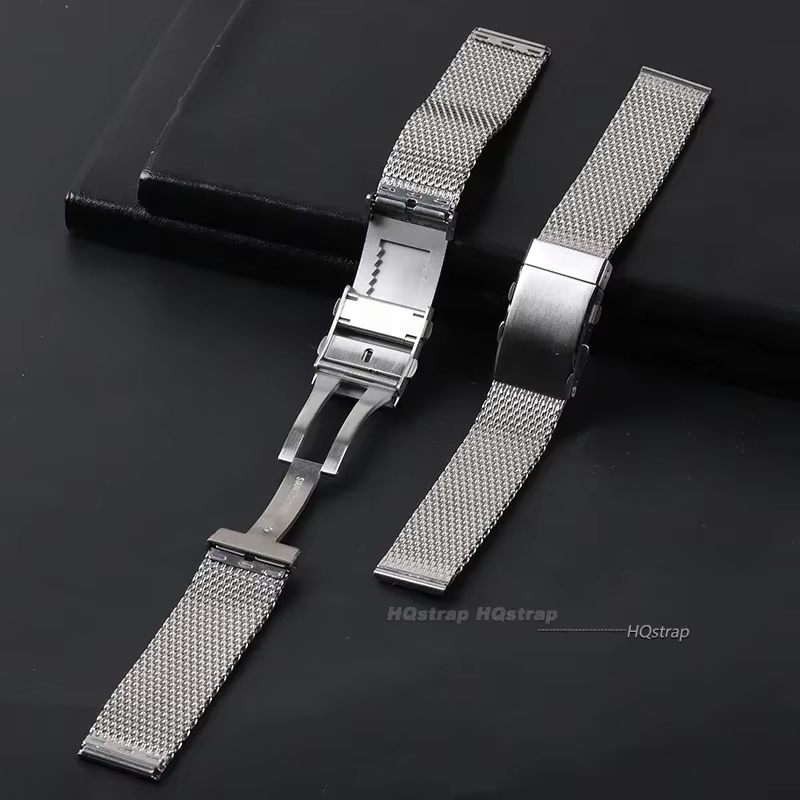 Bracelet en maille milanaise 18 mm 20 mm 22 mm pour poignet large