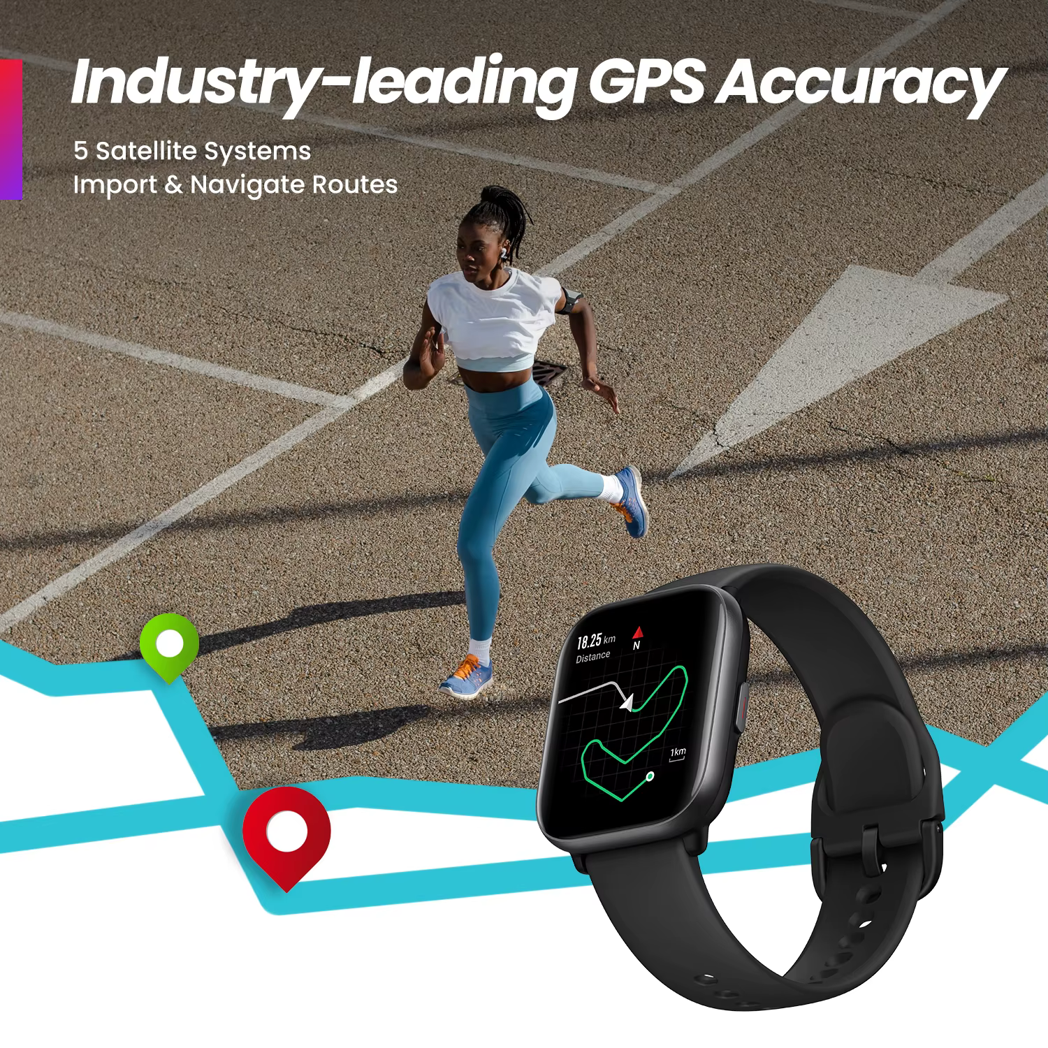Amazfit-Montre connectée active pour téléphones Android et iOS