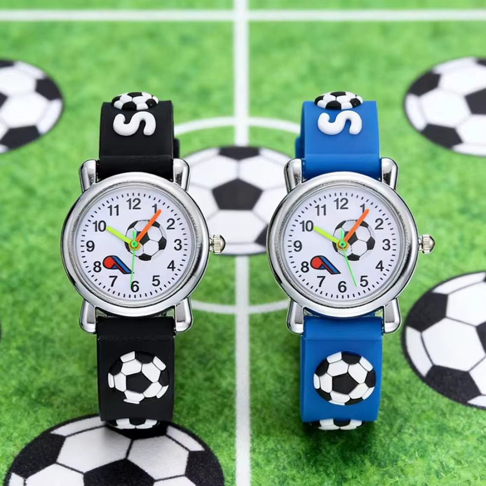 Montre de sport pour enfants en silicone étanche à mouvement à quartz