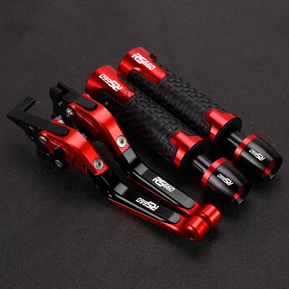 Leviers d'embrayage de frein réglables et poignées de guidon, extrémités de poignée, moto pour Aprilia RS 660, RSconfided, 2020, 2021, 2022, 2023, 22mm