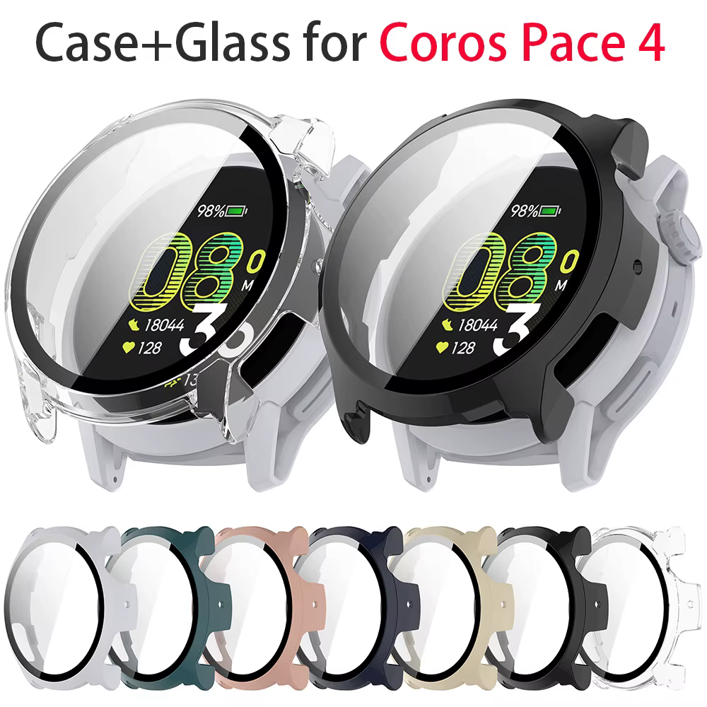 Pour Coros Pace 4 Sport : Étui de protection + Verre protecteur
