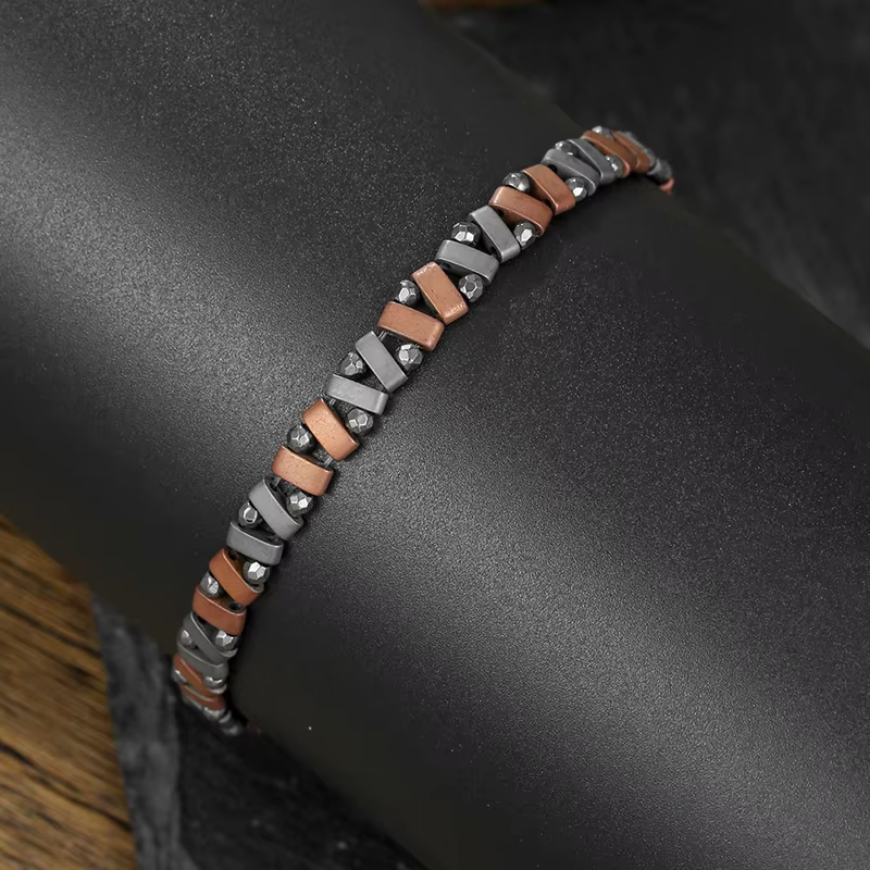 Bracelet Hip Hop élastique en perles pour hommes