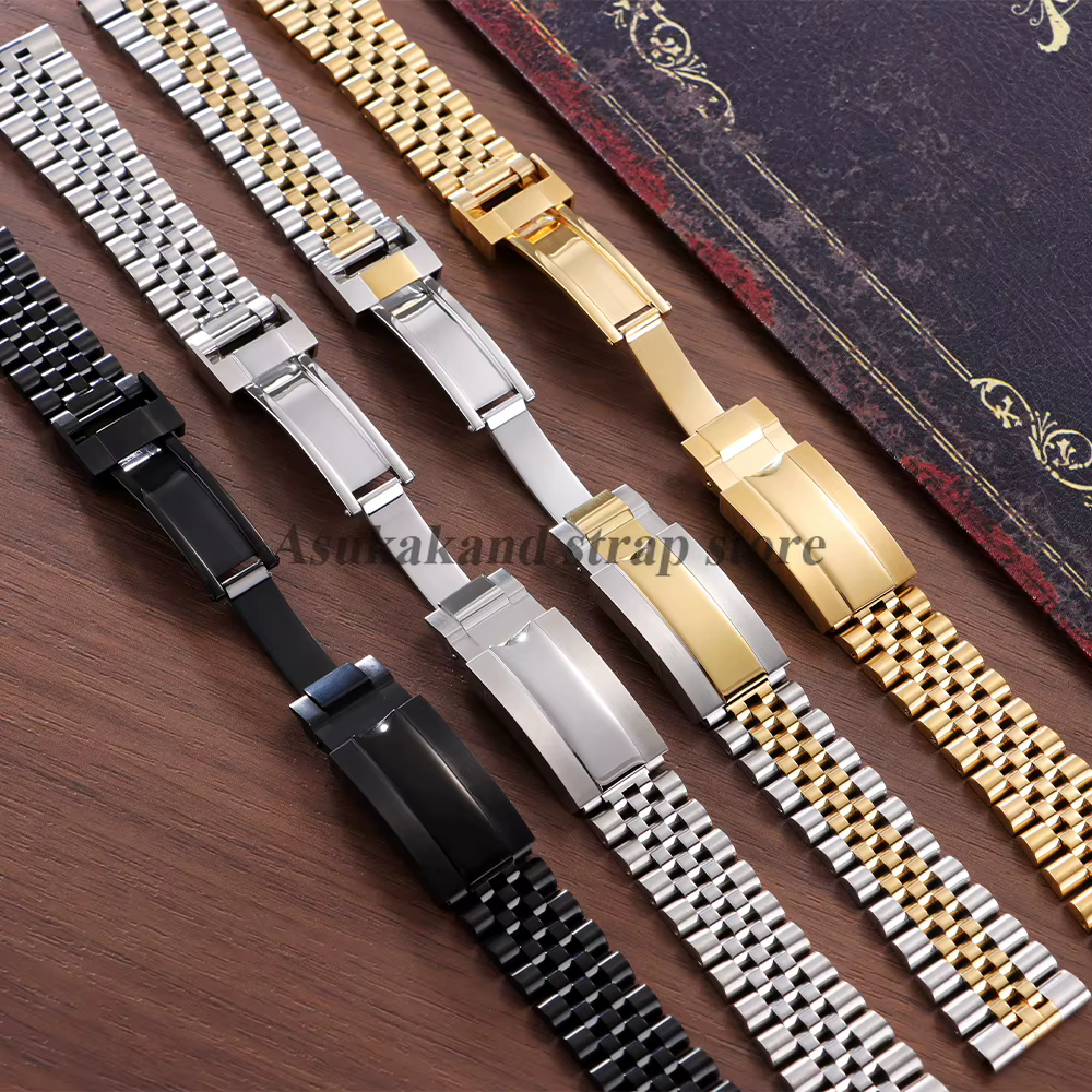 Bracelet de montre à extrémité incurvée de luxe pour Rolex DATEJUST, accessoires de Bracelet en acier inoxydable 20mm 21mm 22mm pour ceinture de montre en métal jubilé