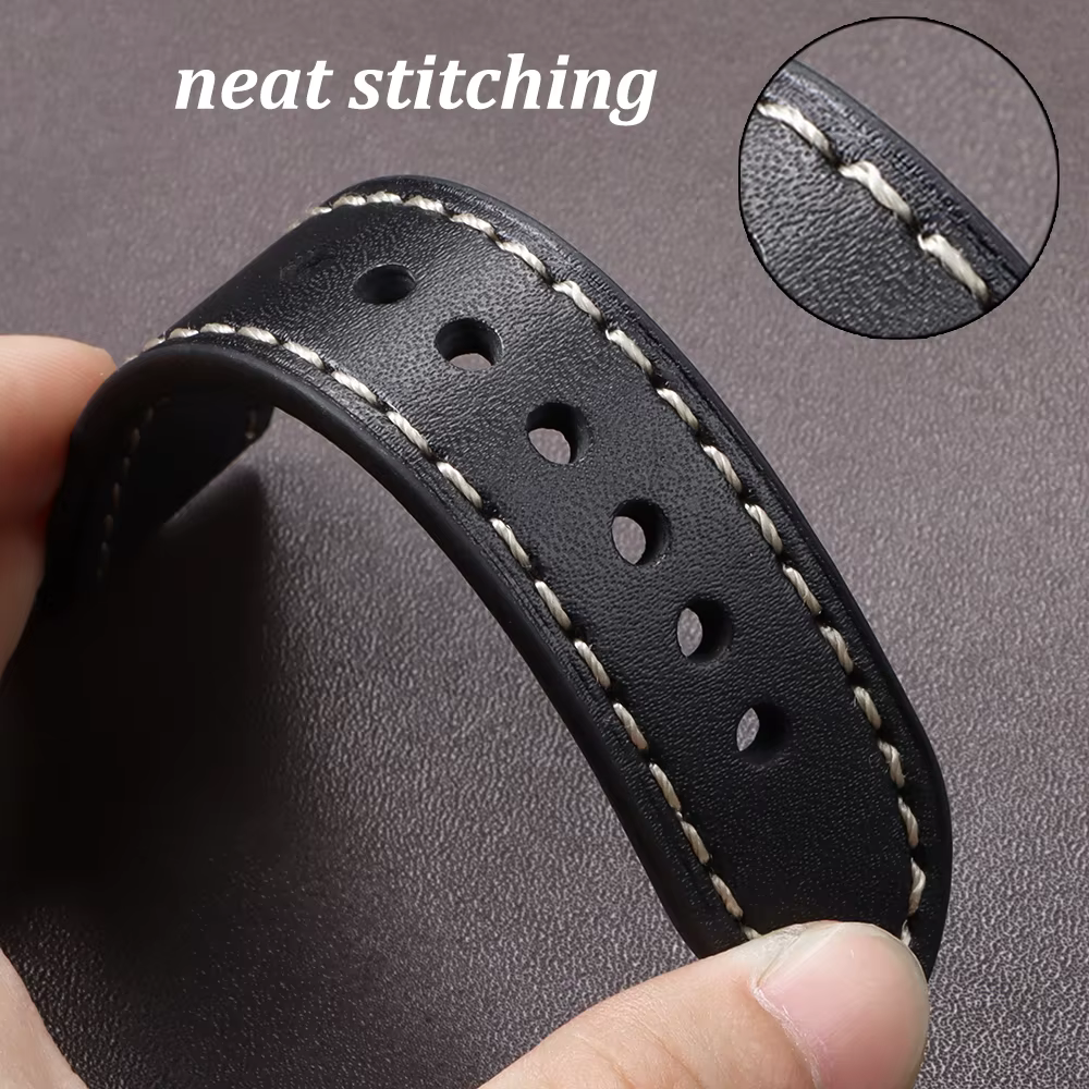 Bracelet de montre en cuir véritable