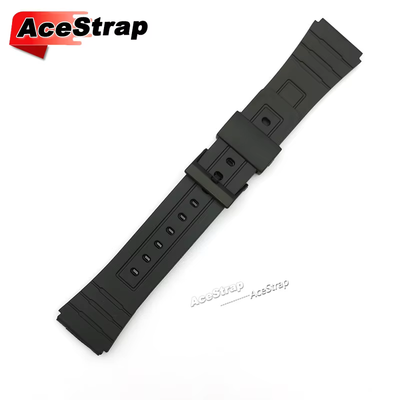 Bracelet de montre en caoutchouc noir 12mm 14mm 16mm 18mm 20mm 22mm