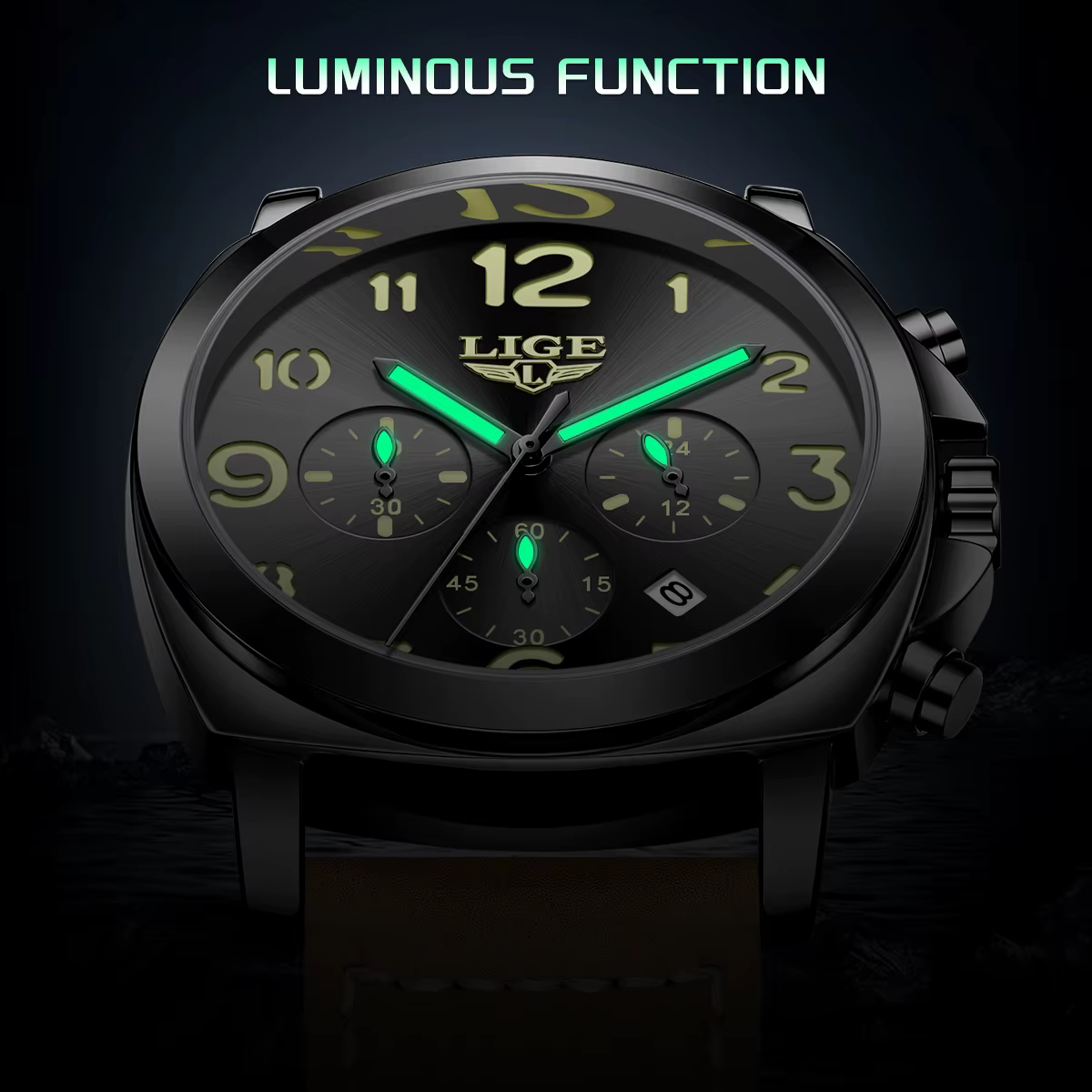 Montre militaire de luxe LIGE pour homme
