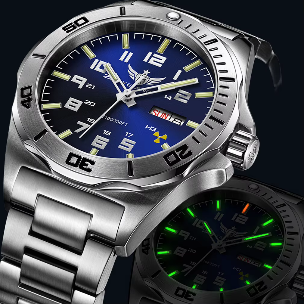 YELANG hommes montre militaire 43.6mm automatique mécanique montre-bracelet plongeur 10Bar étanche lumineux saphir NH36 semaine Date