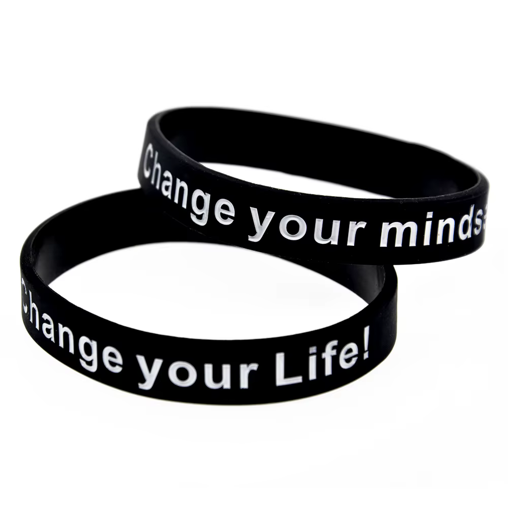 1 Bracelet en silicone inspirant 'Change Your Mind Set