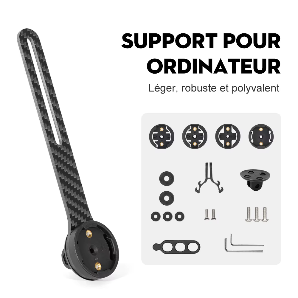 Support d'ordinateur de vélo en carbone
