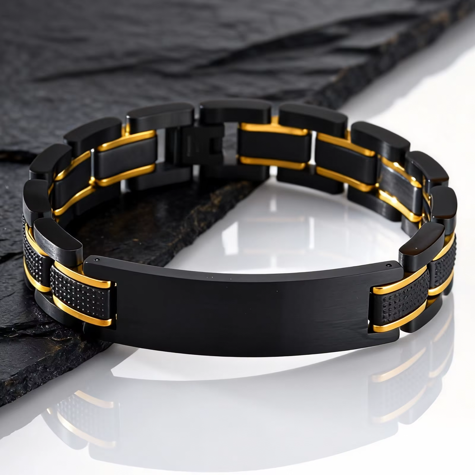 Bracelet de luxe personnalisé pour papa mari, Bracelet de montre épais en acier inoxydable personnalisé, cadeau d'anniversaire pour père pour hommes