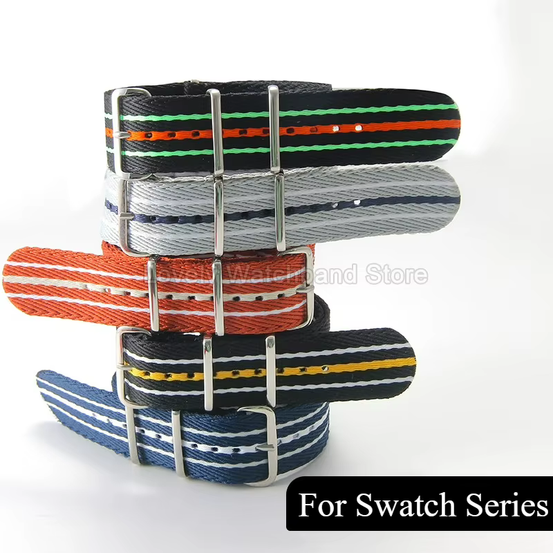 Pour SWATCH × BLANCPAIN bracelet de montre en Nylon boucle à aiguille 20 22mm résistant aux rayures facile à essuyer propre idéal pour les randonnées en plein air