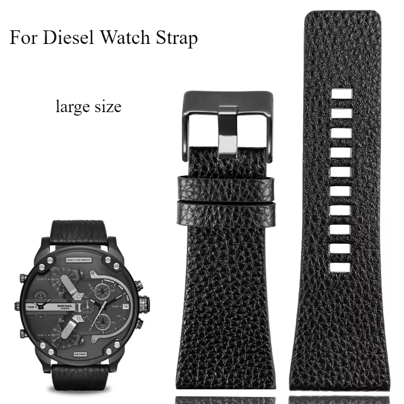 Bracelet de montre en cuir véritable haut de gamme pour montre Diesel