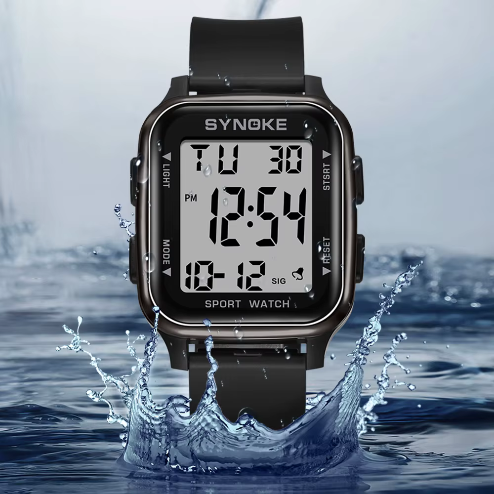 SYNOKE montre numérique militaire en plein air nouveau pour hommes mode rétro hommes montre sport étanche hommes montre multifonctionnel lumineux
