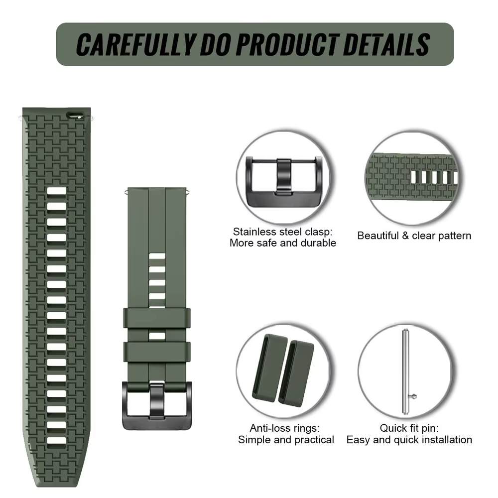Bracelet de montre en Silicone