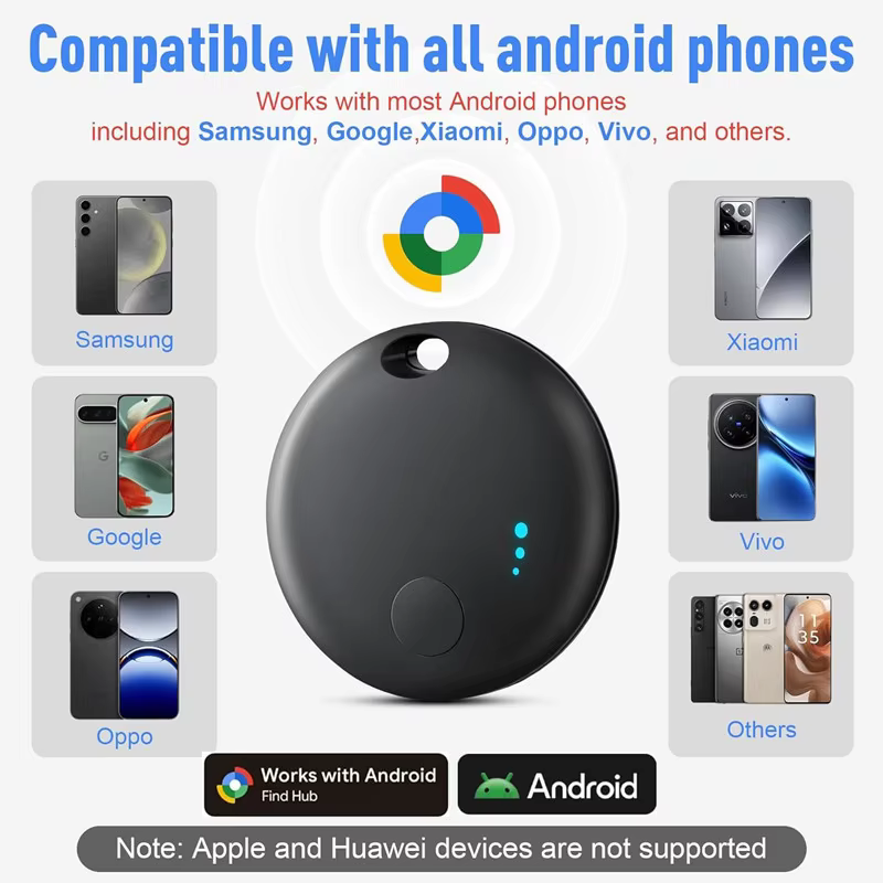 Étiquette de suivi aérien Android, étiquettes intelligentes Bluetooth, fonctionne avec Google Find Hub App, dispositif de localisation, détecteur d'articles pour clés, sac à dos de bagages