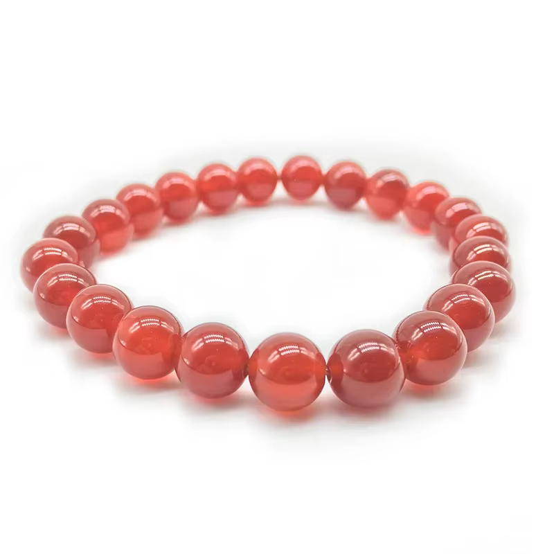 Cornaline rouge corail perles de pierre naturelle Bracelet de perles élastiques Bracelet hommes femmes Bracelets bijoux cadeaux 4mm 6mm 8mm 10mm 14mm