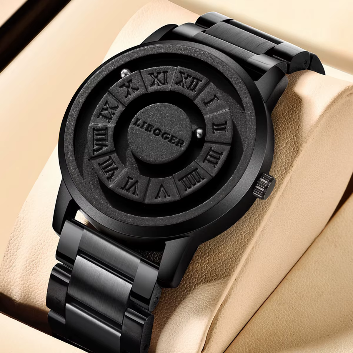 Mode Suspension magnétique hommes montres sport décontracté Roma cadran