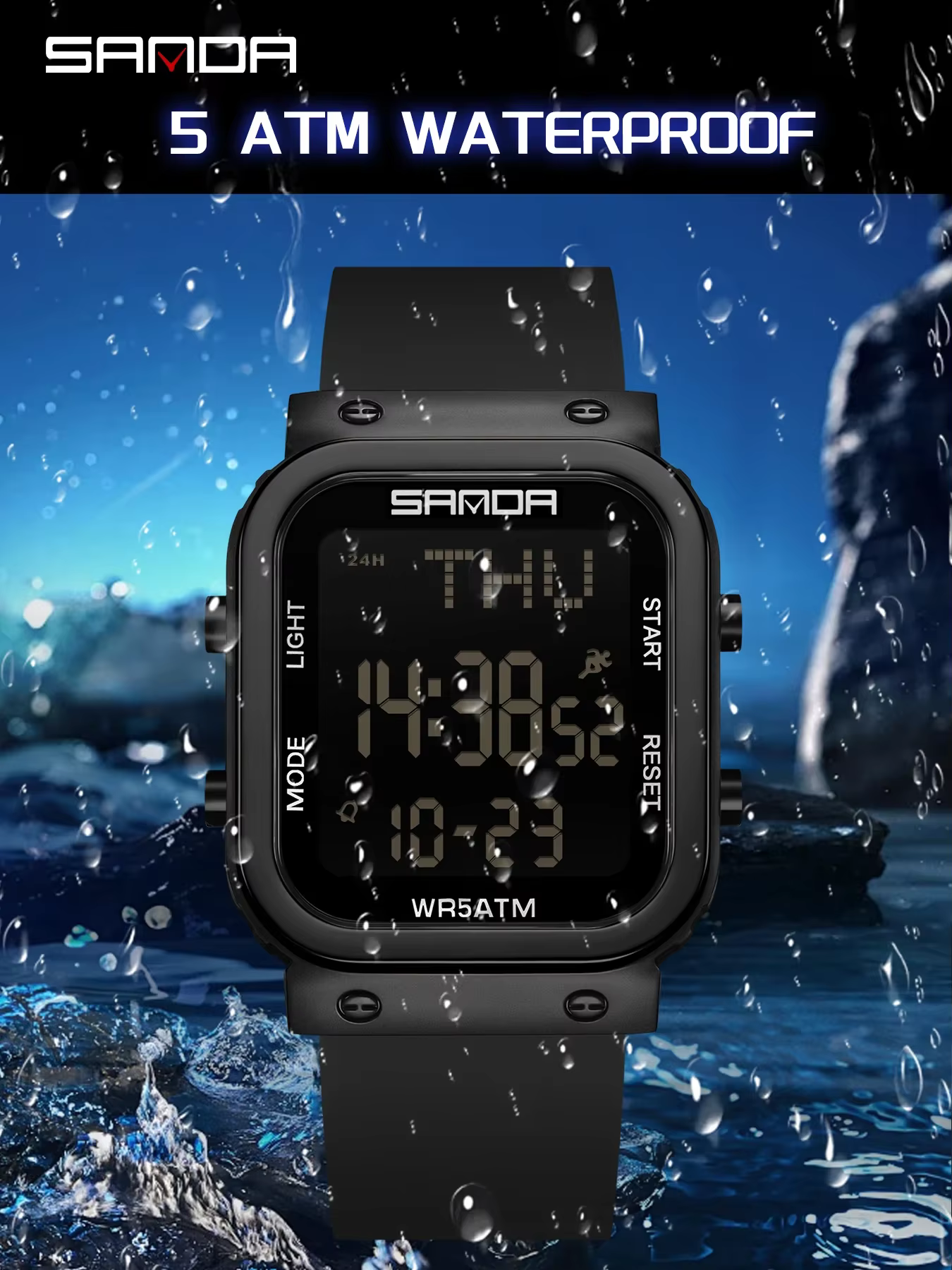 SANDA – montre numérique pour hommes