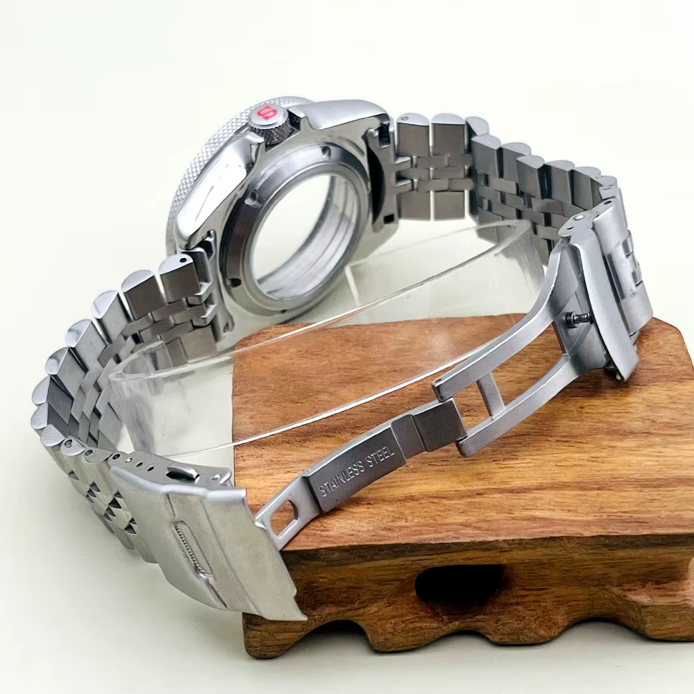 Mod SKX007 boîtier de montre et Kit de bracelet adapté pour Seiko NH34 NH35 NH36 couronne de mouvement à 3.0