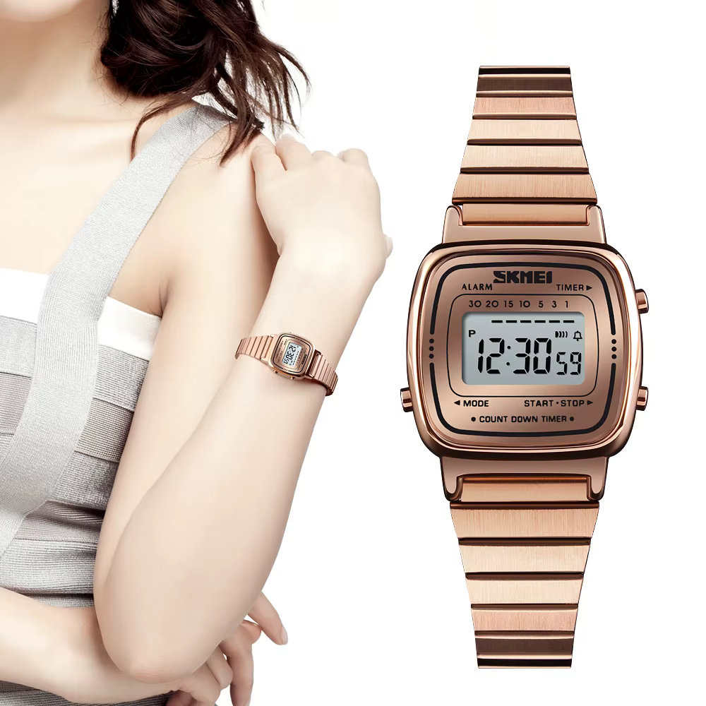 Montre Numérique Étanche à Petit Cadran pour Femme